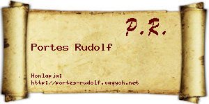 Portes Rudolf névjegykártya